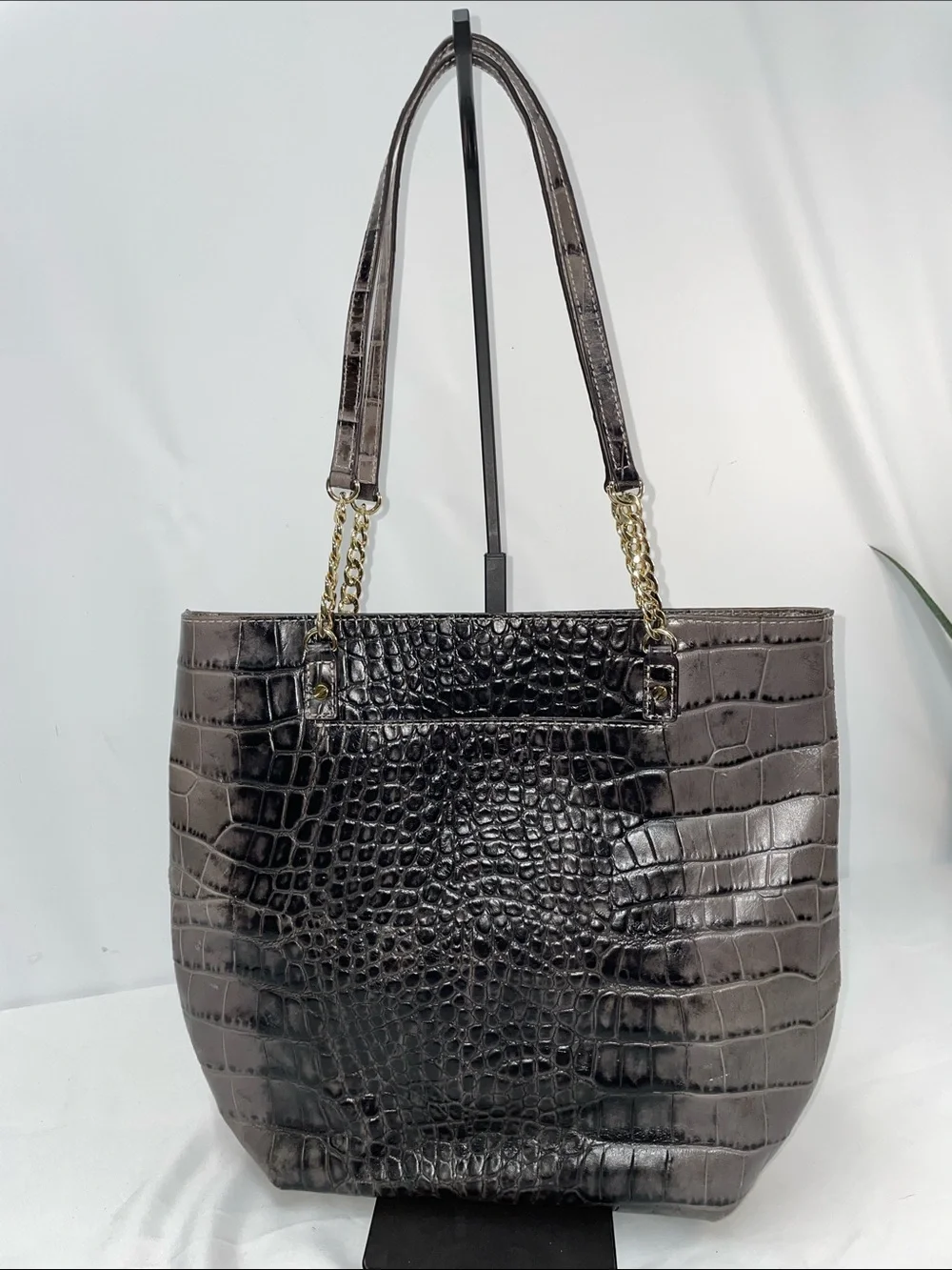 MICHAEL KORS JET SET CROCODILE EMBOSSED LEATHER TOTE FTL-07-159